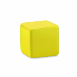Cubo antiestrés amarillo en suave PU para regalo publicitario · KoalaRojo, Artículo promocional y personalizado