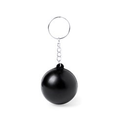 Llavero pelota antiestrés negra de suave cuerpo con anilla y cadenita · KoalaRojo, Artículo promocional y personalizado