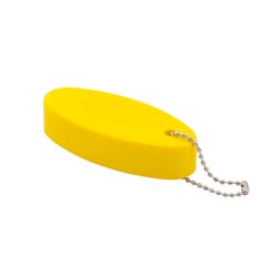 Llavero antiestrés ovalado en color amarillo con cadena de bolitas · KoalaRojo, Artículo promocional y personalizado