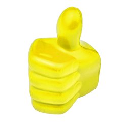 Mano like antiestrés en forma de mano con pulgar levantado en color amarillo · Merchandising promocional de Anti estrés · Koala Rojo