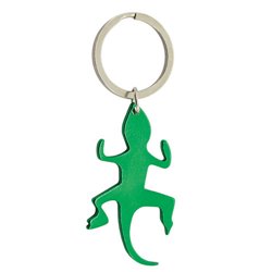 Llavero lagartija o salamandra en aluminio verde con anilla plana · Merchandising promocional de Herramientas y motor · Koala Rojo