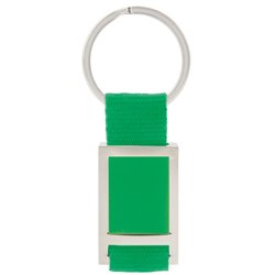 Llavero metálico con tira de nylon verde y anilla plana · Merchandising promocional de Herramientas y motor · Koala Rojo
