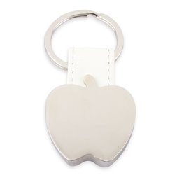 Llavero manzana metálica con pieza blanca que permite movimiento de balanceo · KoalaRojo, Artículo promocional y personalizado