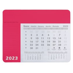 Alfombrilla calendario de ratón tapa fucsia y transparente con hojas calendario · KoalaRojo, Artículo promocional y personalizado