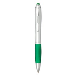 Bolígrafo giratorio metálico satinado con agarre suave en verde · KoalaRojo, Artículo promocional y personalizado