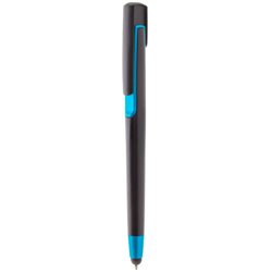 Bolígrafo touch en plástico ABS negro con detalle azul en contraste · Merchandising promocional de Escritorio y Oficina · Koala Rojo