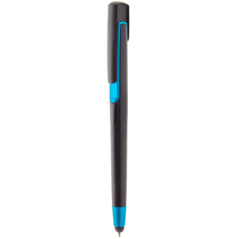 Bolígrafo touch en plástico ABS negro con detalle azul en contraste · Koala Rojo, Merchandising promocional y personalizado