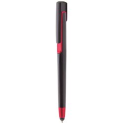 Bolígrafo touch en plástico ABS negro con detalle rojo en contraste · KoalaRojo, Artículo promocional y personalizado