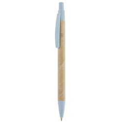 Bolígrafo en cartón reciclado de clip y punta en fibra de trigo con PP azul · Merchandising promocional de Escritorio y Oficina · Koala Rojo