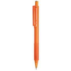 Bolígrafo pulsador de cuerpo transparente naranja y agarre antideslizante · KoalaRojo, Artículo promocional y personalizado