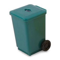 Sacapuntas contenedor de reciclaje verde de vidrios con sacapuntas en la tapa · KoalaRojo, Artículo promocional y personalizado