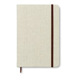 Cuaderno A5 con hojas rayadas de tapa rígida Canvas, banda elástica y marcapáginas · Merchandising promocional de Libretas y Blocs de notas · Koala Rojo