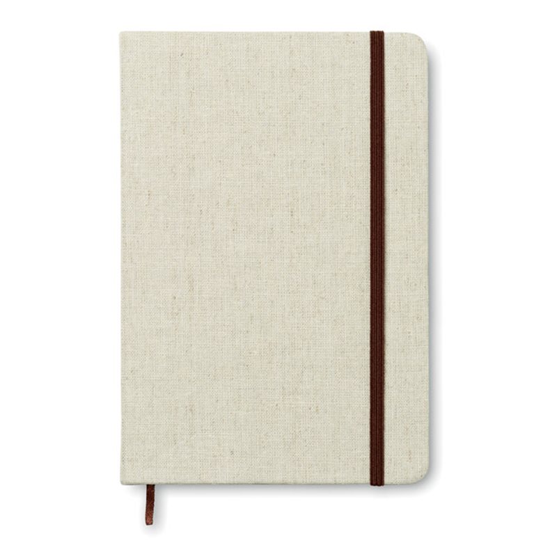 Cuaderno A5 con hojas rayadas de tapa rígida Canvas, banda elástica y marcapáginas · Koala Rojo, Merchandising promocional y personalizado