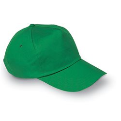 Gorra de 5 paneles verde tipo béisbol en algodón con cierre de plástico · KoalaRojo, Artículo promocional y personalizado