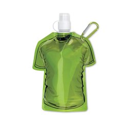 Botellín camiseta verde plegable en forma de camiseta deportiva con tapón y mosquetón · KoalaRojo, Artículo promocional y personalizado