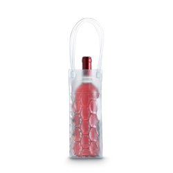 Bolsa nevera transparente en PVC para botella. Ejemplo de uso