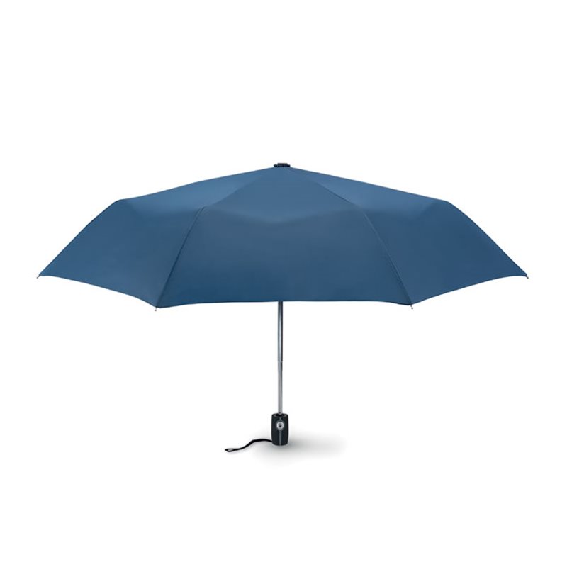 Paraguas plegable zinc en azul oscuro con fibra de vidrio con mango de goma · Koala Rojo, Merchandising promocional y personalizado