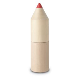Estuche de tubo de madera en forma de lápiz para 12 lápices de colores