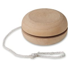 Yo yo de madera natural de 5cm de diámetro con cordón  · KoalaRojo, Artículo promocional y personalizado