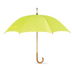 Paraguas manual amarillo con puntas y mango curvo en madera · KoalaRojo, Artículo promocional y personalizado