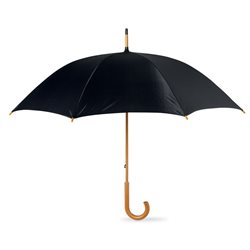 Paraguas manual negro con puntas y mango curvo en madera · KoalaRojo, Artículo promocional y personalizado