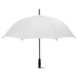 Paraguas automático blanco con mango goma eva y puntas metálicas en negro    · KoalaRojo, Artículo promocional y personalizado