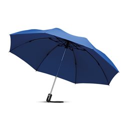 Paraguas plegable reversible azul anti viento y automático con varillas en fibra de vidrio · KoalaRojo, Artículo promocional y personalizado