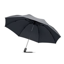Paraguas plegable reversible gris anti viento y automático con varillas en fibra de vidrio · KoalaRojo, Artículo promocional y personalizado