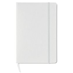 Cuaderno A5 de hojas cuadriculadas con tapa rígida y banda elástica