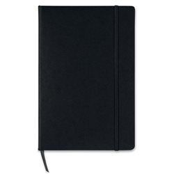 Cuaderno A5 tapa rígida negra y banda elástica a juego con 96 hojas cuadriculadas · KoalaRojo, Artículo promocional y personalizado