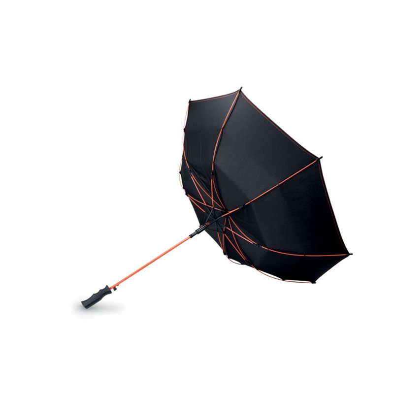Paraguas antiviento con estructura en fibra de vidrio varios colores y ribete a juego en paneles · Koala Rojo, Merchandising promocional y personalizado