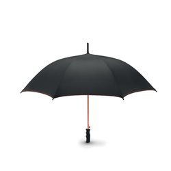 Paraguas antiviento con estructura naranja fibra de vidrio y ribete a juego en paneles · KoalaRojo, Artículo promocional y personalizado