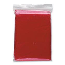 Impermeable en PE rojo con capucha plegable y en bolsita individual · KoalaRojo, Artículo promocional y personalizado