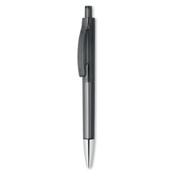 Bolígrafo con cuerpo transparente gris y punta cromada brillante · KoalaRojo, Artículo promocional y personalizado