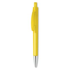 Bolígrafo con cuerpo transparente amarillo y punta cromada brillante · KoalaRojo, Artículo promocional y personalizado