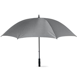Paraguas de golf grande y anti-viento en gris con estructura en fibra de vidrio