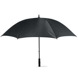 Paraguas golf grande antiviento negro con estructura en fibra de vidrio y mango EVA recto   