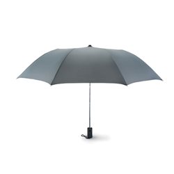 Paraguas plegable con estructura acero chapado zinc y mango negro en ABS     