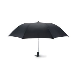 Paraguas plegable negro con estructura acero chapado zinc y mango negro en ABS      · KoalaRojo, Artículo promocional y personalizado
