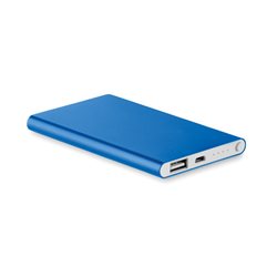Power Bank plano aluminio azul 4000mAh 2 puertos de entrada y cable micro USB · Merchandising promocional de Powerbank · Koala Rojo