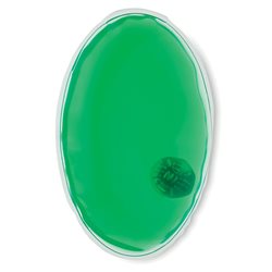 Bolsa masaje ovalada en verde, terapéutica reutilizable de calor activo mediante placa interior · KoalaRojo, Artículo promocional y personalizado