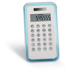 Calculadora aluminio 8 dígitos que funciona a pilas y carga solar · Merchandising promocional de Calculadoras · Koala Rojo