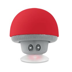 Mini altavoz seta inalámbrico rojo y soporte móvil en forma de seta o champiñón · Merchandising promocional de Tecnología · Koala Rojo