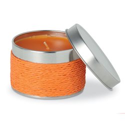 Vela aromática con aroma de naranja en caja de latón cubierta en cuerda de yute · KoalaRojo, Artículo promocional y personalizado