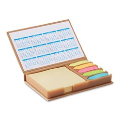Set de notas y marcadores adhesivos con calendario incluido en la tapa · Merchandising promocional de Calendarios y almanaques · Koala Rojo