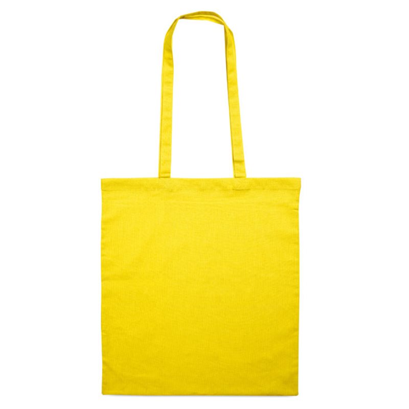 Bolsa de la compra en algodón 140gr/m2 amarilla con asas largas 38x42 cm · Koala Rojo, Merchandising promocional y personalizado