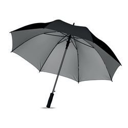 Paraguas automático negro con recubrimiento interior plateado en los paneles · KoalaRojo, Artículo promocional y personalizado