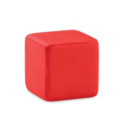 Cubo antiestrés rojo con posibilidad de personalizar 1 o varias caras
