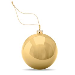 Bola navideña en dorado para colgar en árbol apta para sublimación · KoalaRojo, Artículo promocional y personalizado