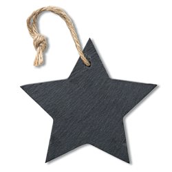 Estrella decorativa en papel imitando pizarra con cordón para colgar · KoalaRojo, Artículo promocional y personalizado